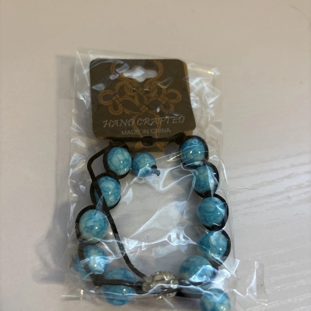 Blue Beaded Bracelet